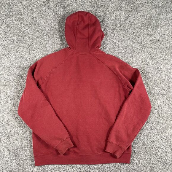 Carhartt Midweight Women's Full Zip Spellout Hooded Sweatshirt Red Y2K Size XL - Picture 2 of 13